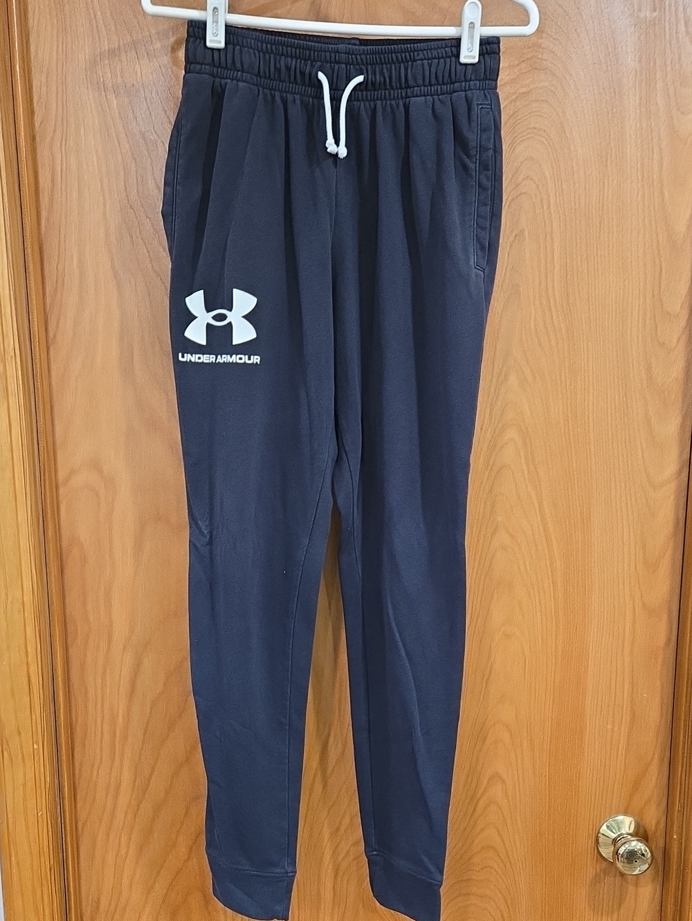 Under Armour black Jogger Pants with White Logo